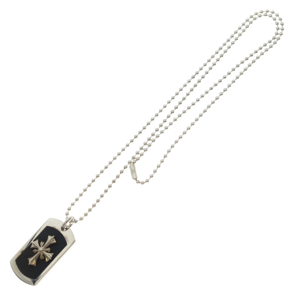 Personal Jesus(パーソナルジーザス) WOOD DOG TAG W/LARGE ドッグタグ クロス ボールチェーン ネックレス シルバー