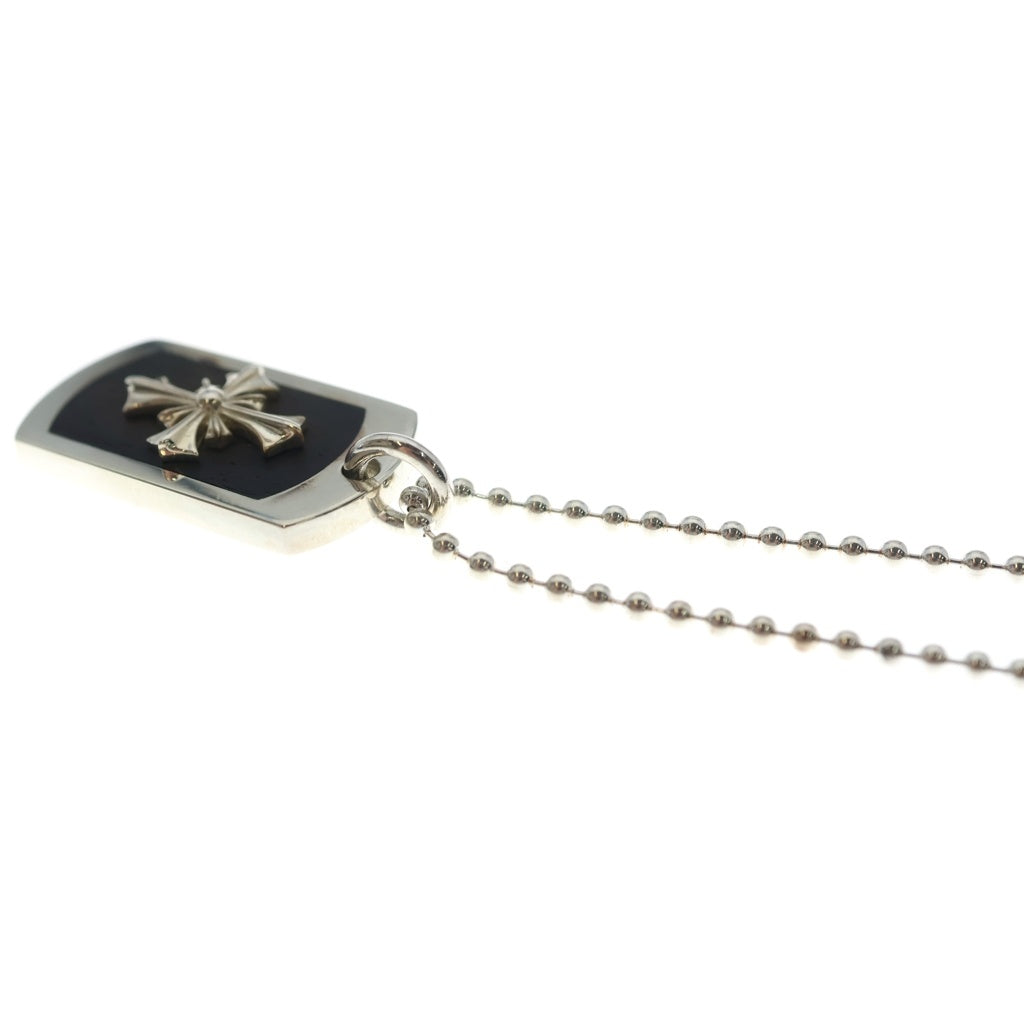 Personal Jesus(パーソナルジーザス) WOOD DOG TAG W/LARGE ドッグタグ クロス ボールチェーン ネックレス シルバー
