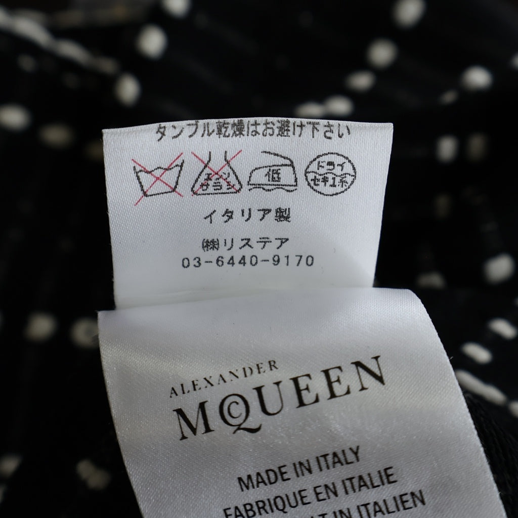 Alexander McQueen(アレキサンダーマックイーン) Off Shoulder Knit オフショルダー ニット トップス レディース ブラック/ホワイト 758551 Q1A6P