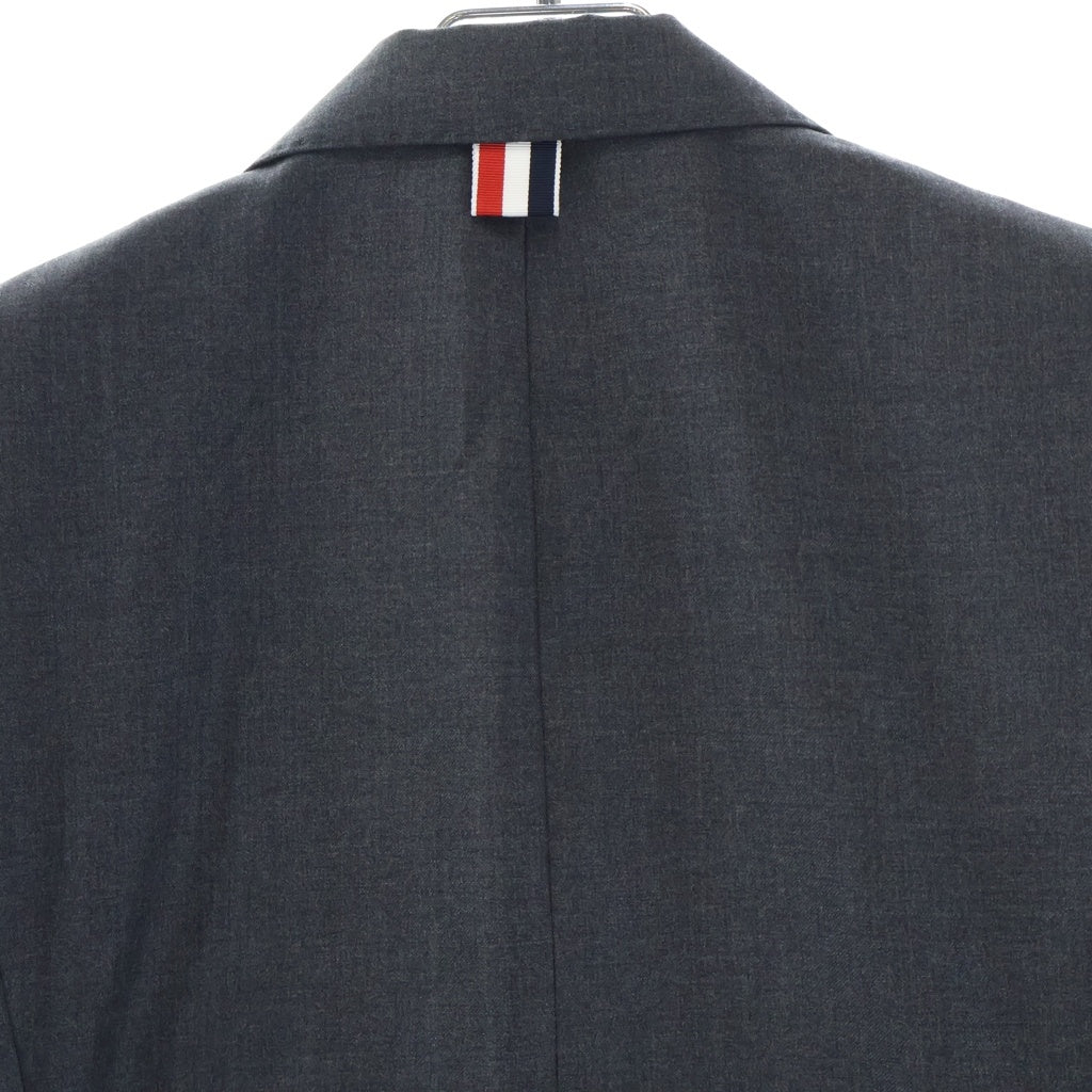 THOM BROWNE(トムブラウン) Tailored Jacket ノッチドラペル 2B 裏地ストライプ テーラードジャケット グレー レディース