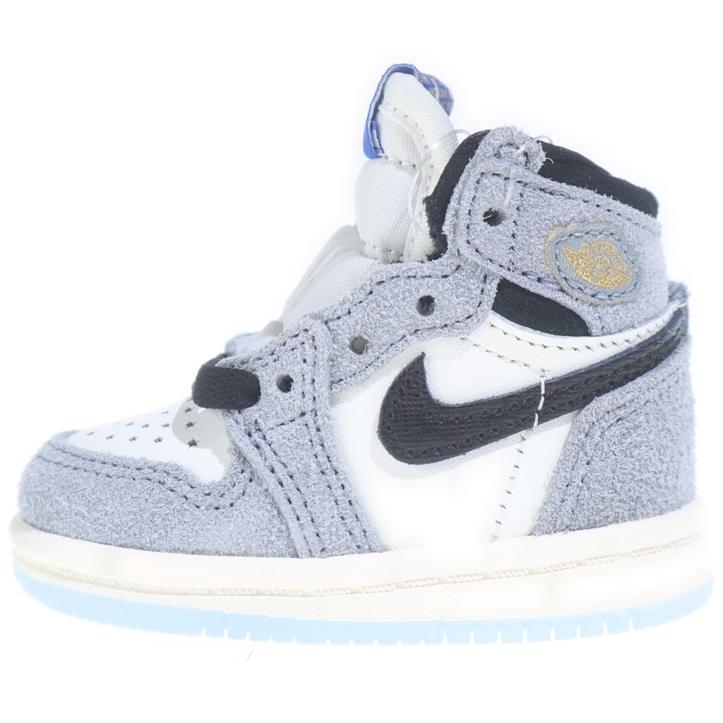 NIKE(ナイキ) TD JORDAN 1 RETRO HIGH OG Cool Grey/Sail キッズ ジョーダンワン ハイカットスニーカー グレー US2C/8.0cm FD1413-003