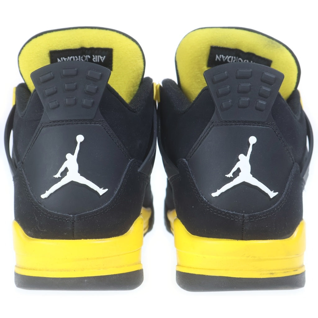 NIKE(ナイキ) AIR JORDAN RETRO THUNDER エアジョーダン 4 レトロ サンダー ハイカットスニーカー ブラック/イエロー US9.5/27.5cm DH6927-017