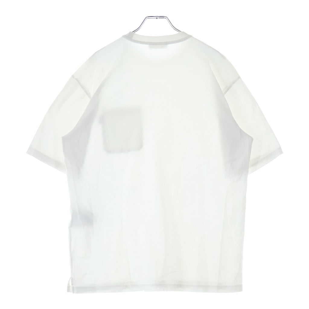 PRADA(プラダ) フロントポケット クルーネック 半袖Tシャツ カットソー ホワイト UJN658 R201 1WQE