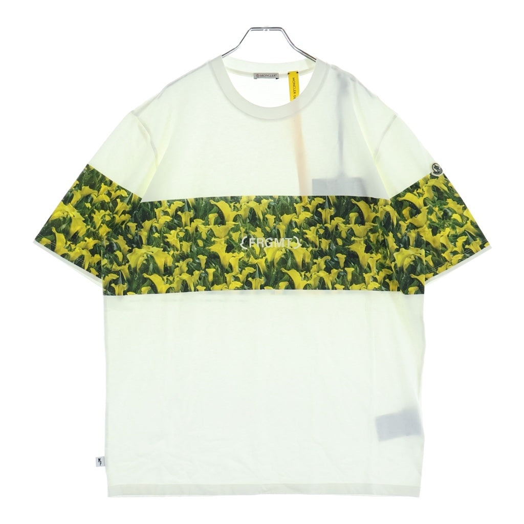 MONCLER(モンクレール) 23AW ×Fragment フラグメント フラワープリント 半袖Tシャツ カットソー ホワイト I209U8C00001
