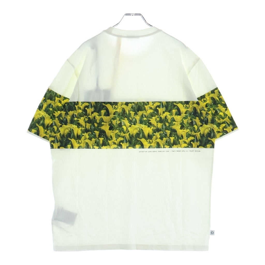 MONCLER(モンクレール) 23AW ×Fragment フラグメント フラワープリント 半袖Tシャツ カットソー ホワイト I209U8C00001