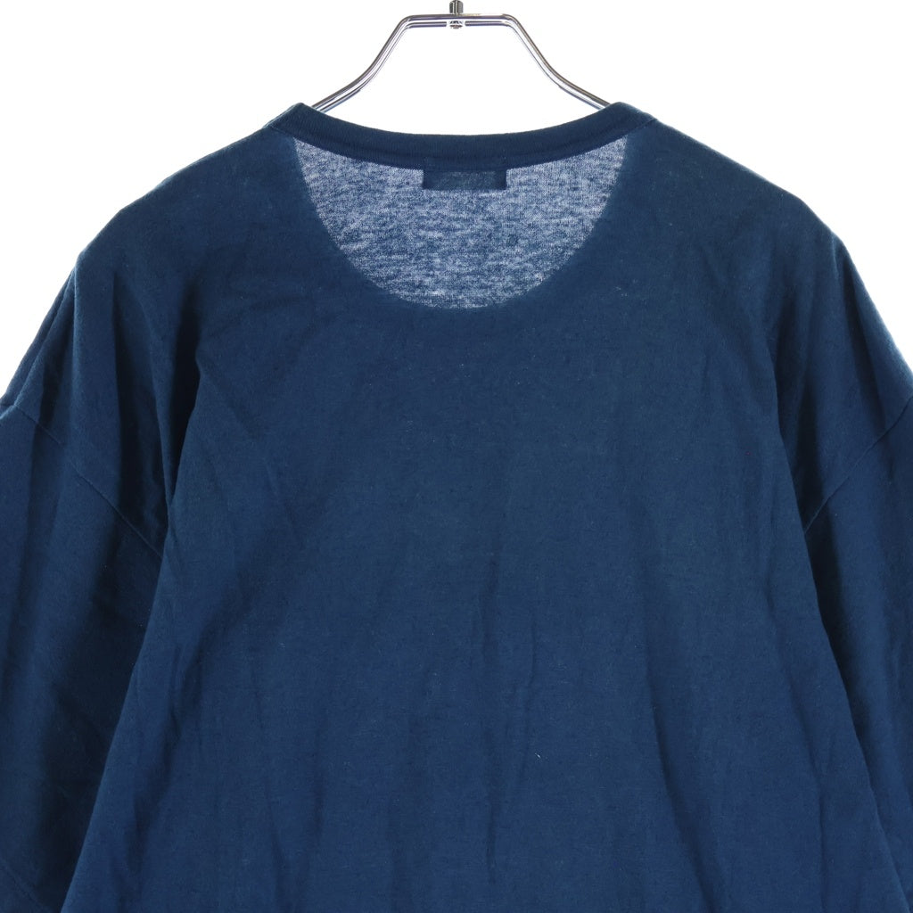 COMME des GARCONS HOMME(コムデギャルソンオム) 98SS 田中オム スプリットロゴ クルーネック半袖Tシャツ カットソー ブルー HT-100310 AD1997