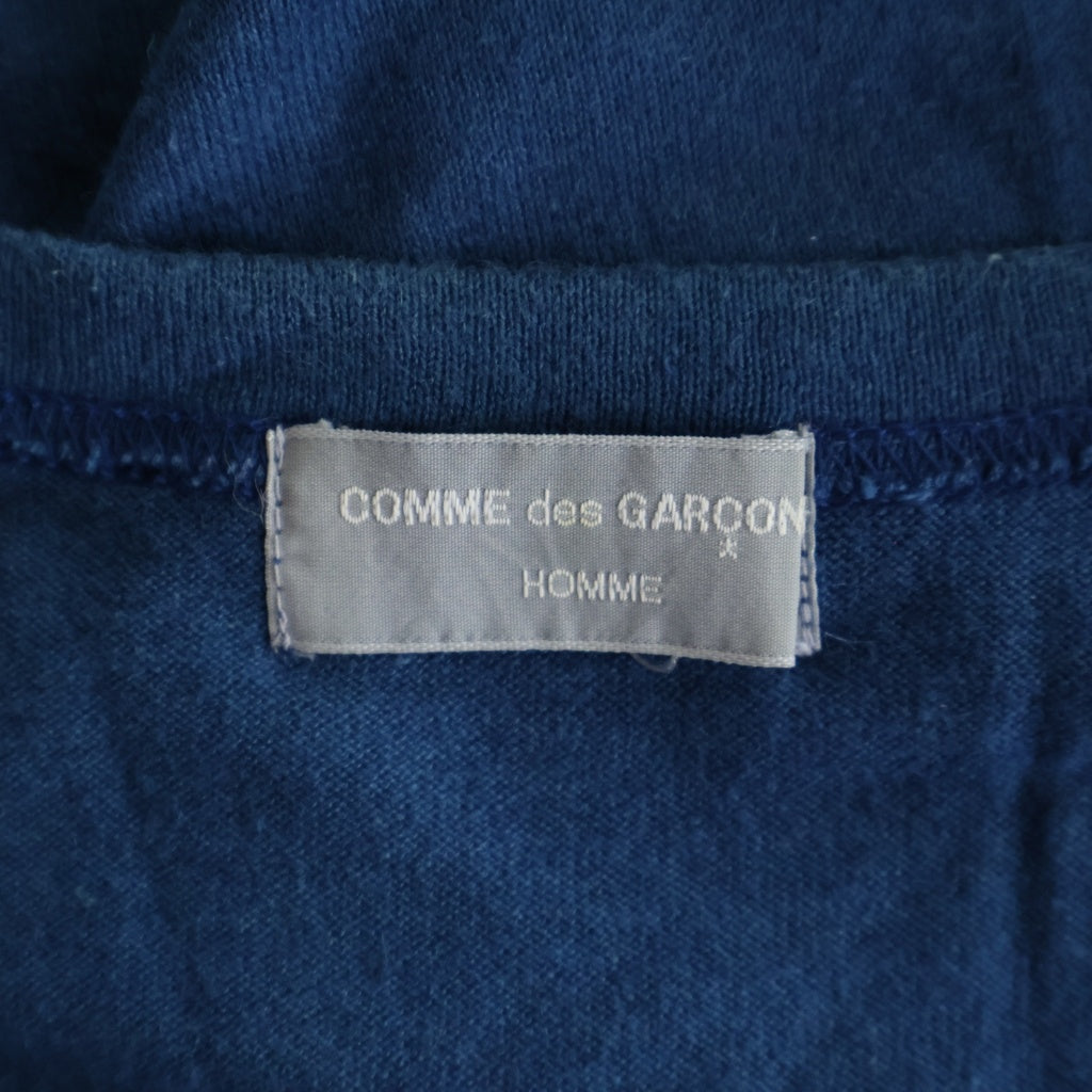 COMME des GARCONS HOMME(コムデギャルソンオム) 98SS 田中オム スプリットロゴ クルーネック半袖Tシャツ カットソー ブルー HT-100310 AD1997