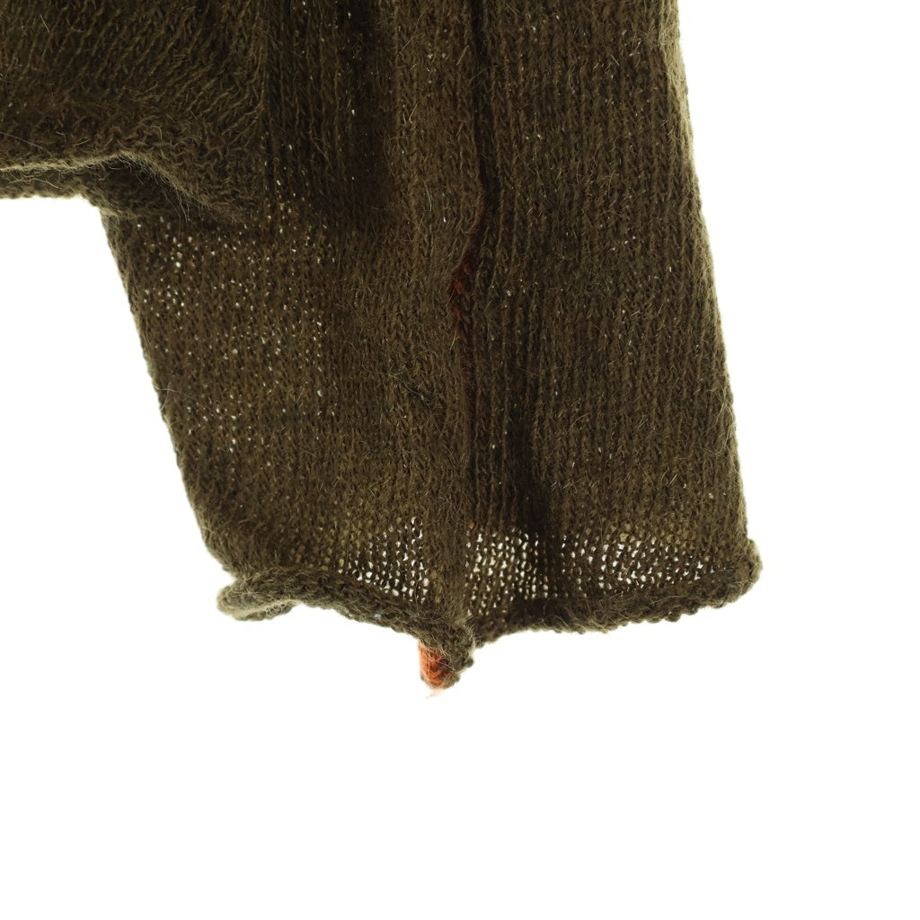 COMME des GARCONS HOMME(コムデギャルソンオム) 98AW 田中オム ウール混 Vネック ニットセーター ブラウン HN-070240 AD1998