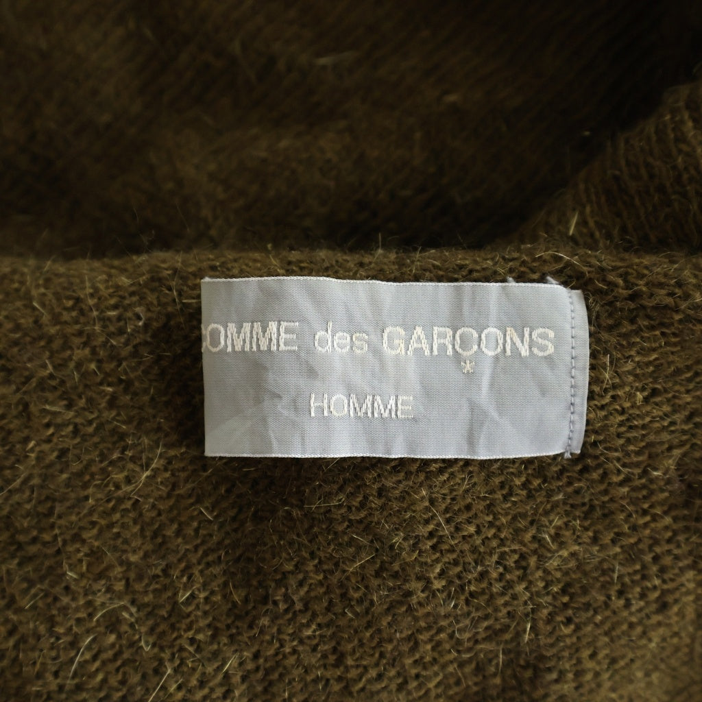 COMME des GARCONS HOMME(コムデギャルソンオム) 98AW 田中オム ウール混 Vネック ニットセーター ブラウン HN-070240 AD1998
