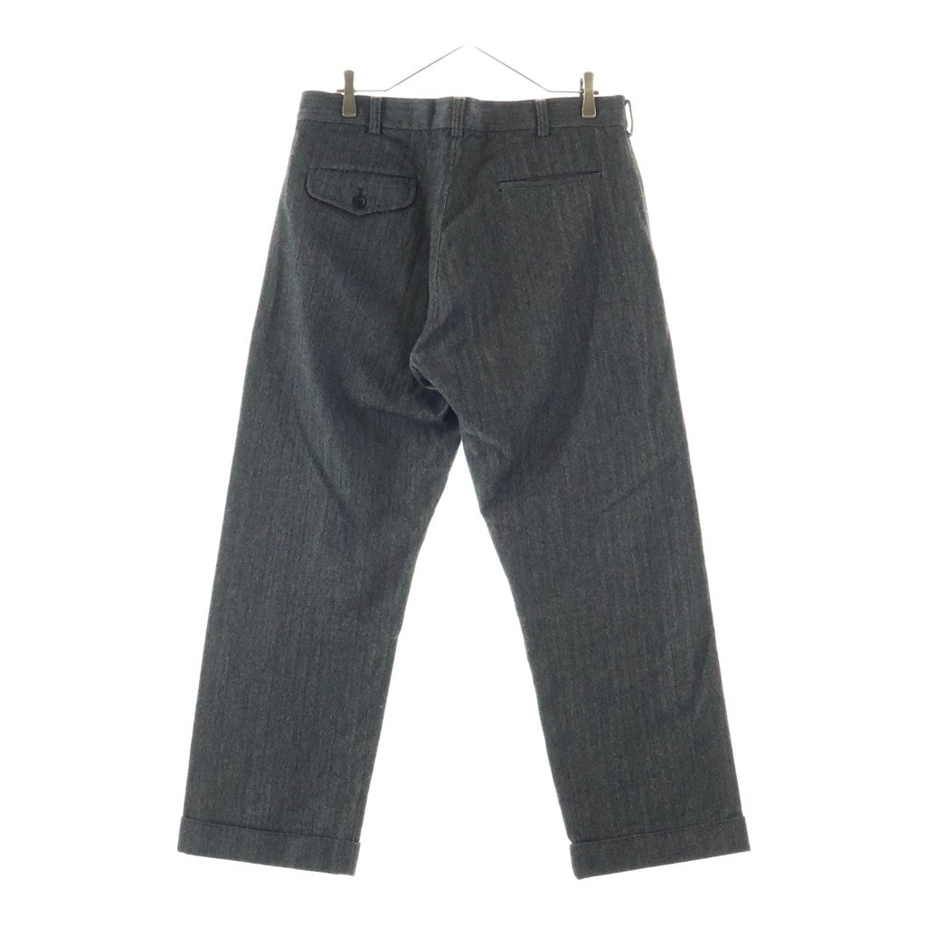 COMME des GARCONS HOMME(コムデギャルソンオム) 99AW 田中オム ウール混 ジップフライ ヘリンボーン スラックスパンツ グレージュ HP-04026M AD1999