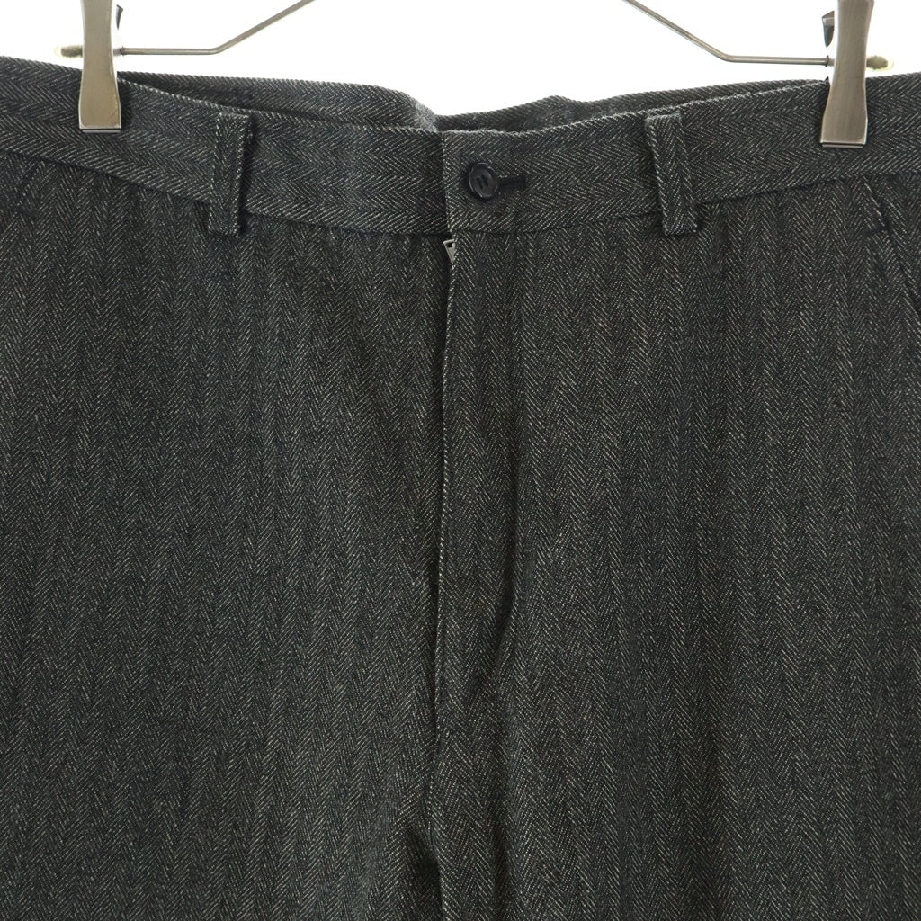 COMME des GARCONS HOMME(コムデギャルソンオム) 99AW 田中オム ウール混 ジップフライ ヘリンボーン スラックスパンツ グレージュ HP-04026M AD1999