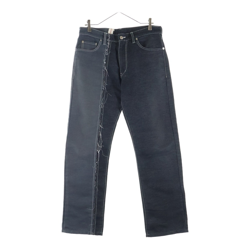 COMME des GARCONS HOMME(コムデギャルソンオム) 00AW 田中オム 再構築 ドッキング バイカラー デニムパンツ グレー HP-04039L AD2000
