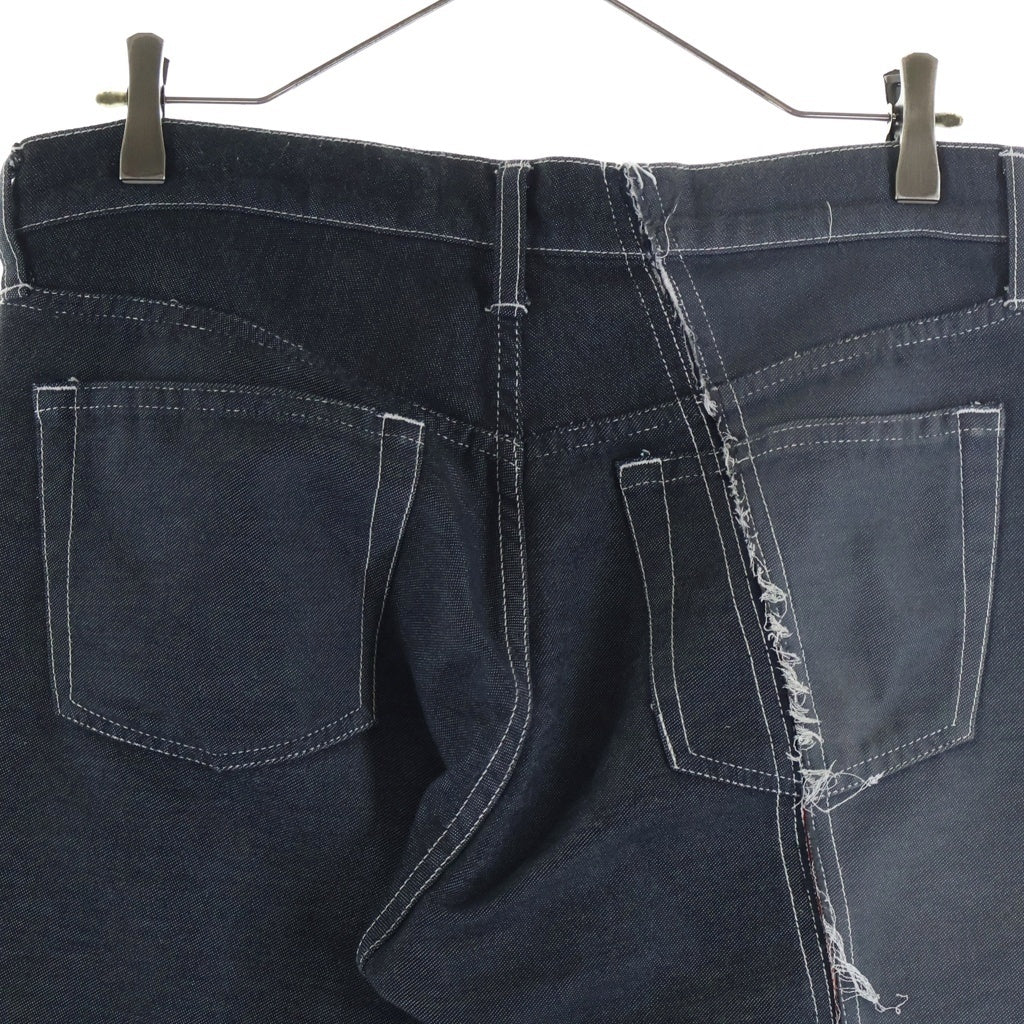 COMME des GARCONS HOMME(コムデギャルソンオム) 00AW 田中オム 再構築 ドッキング バイカラー デニムパンツ グレー HP-04039L AD2000