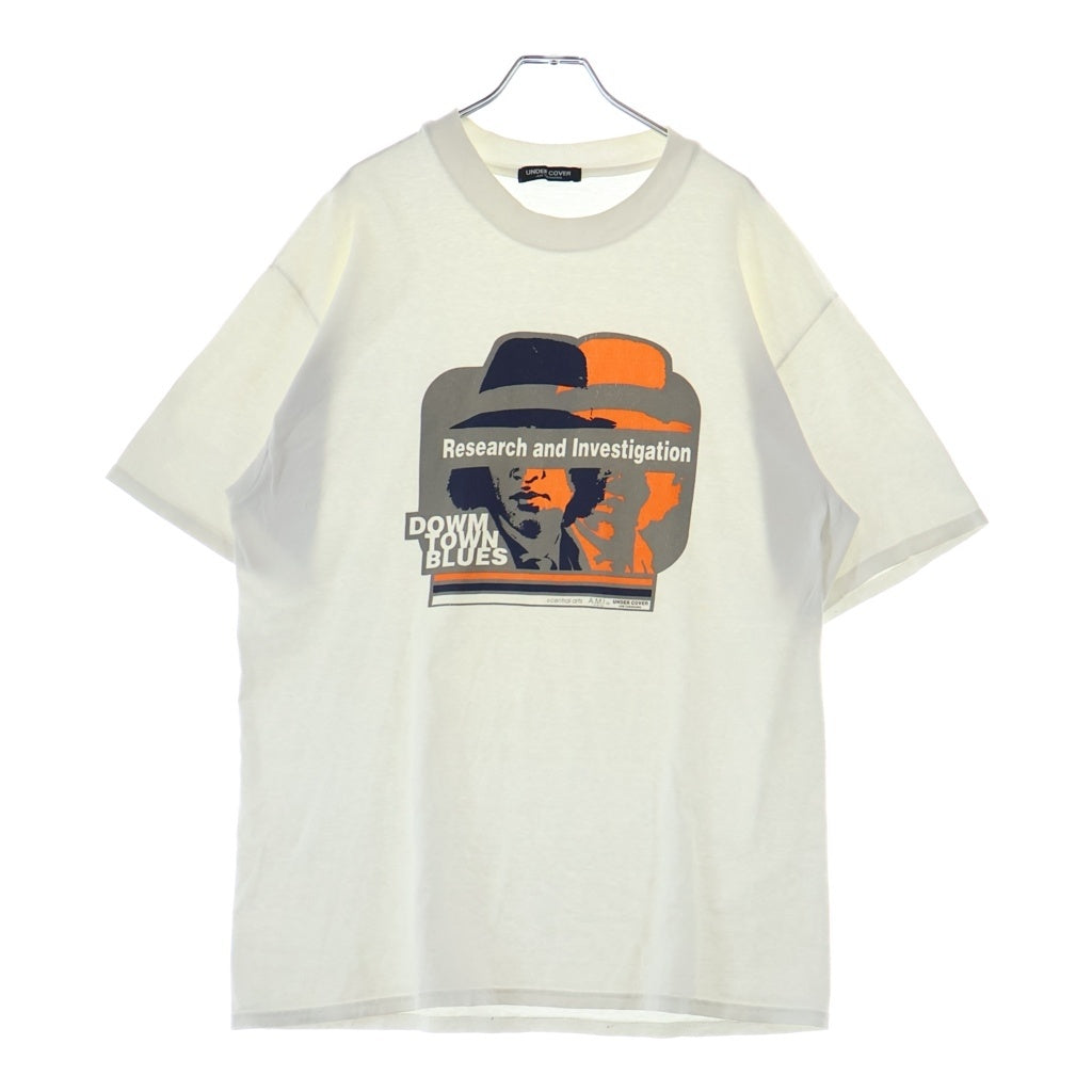 UNDERCOVER(アンダーカバー) 90S ×探偵物語 松田優作 フロントプリント クルーネック半袖Tシャツ カットソー ホワイト