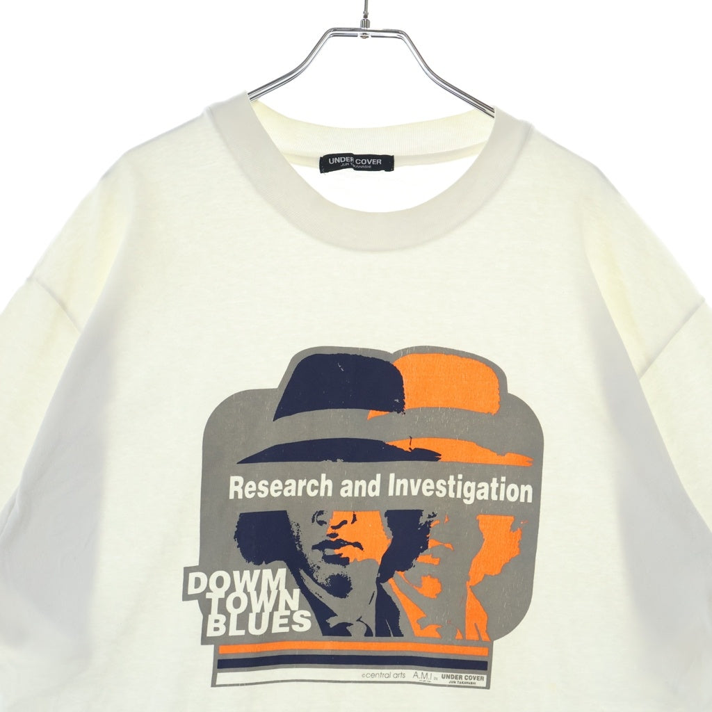 UNDERCOVER(アンダーカバー) 90S ×探偵物語 松田優作 フロントプリント クルーネック半袖Tシャツ カットソー ホワイト