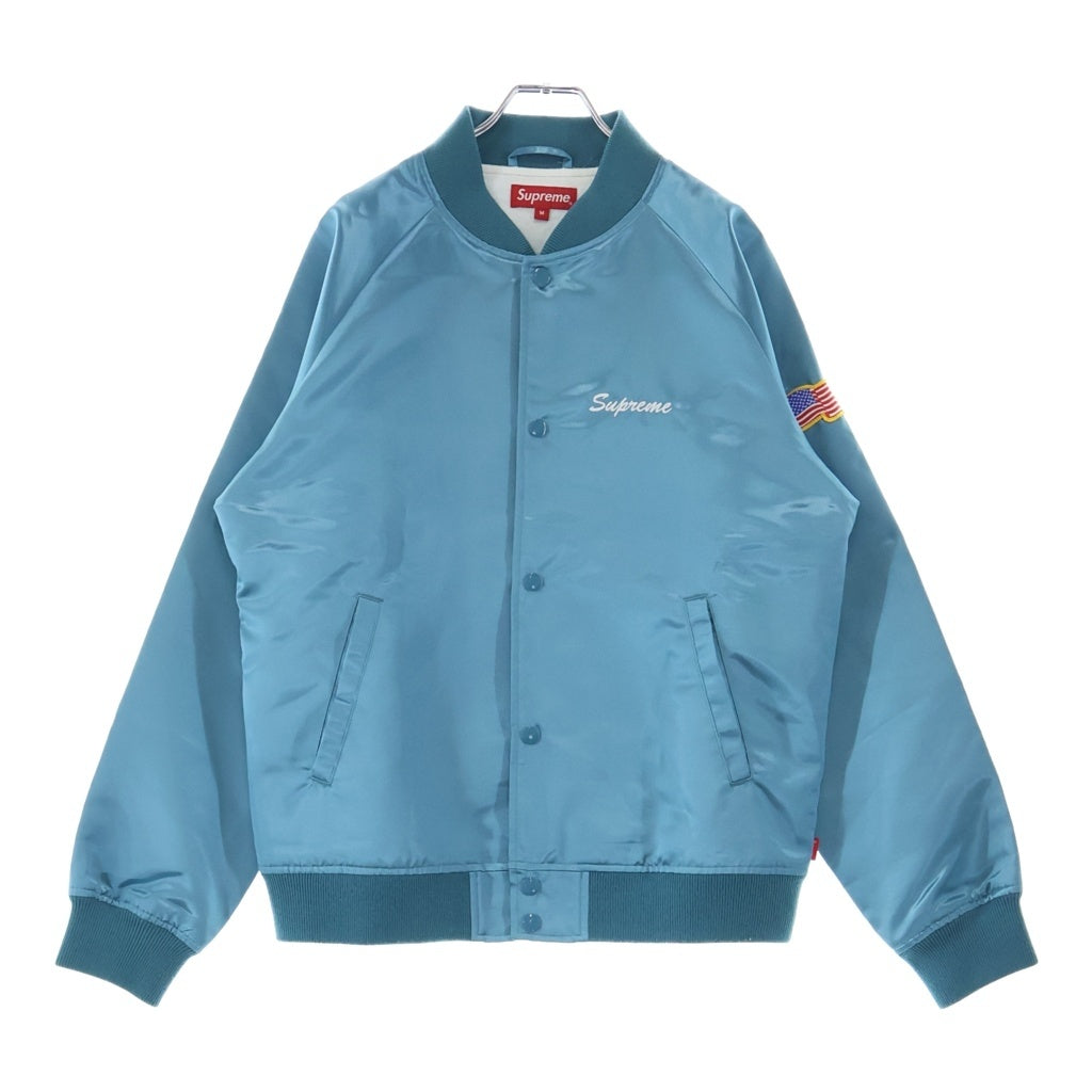 SUPREME(シュプリーム) 16SS Betty Boop Satin Club Jacket ベティ ブープ サテンクラブスーベニアジャケット ライトブルー