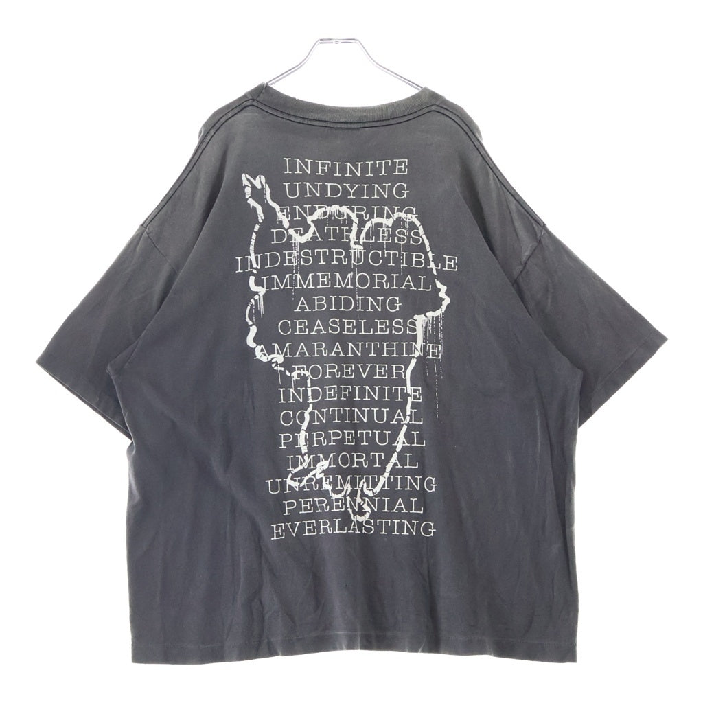 SAINT MICHAEL(セントマイケル) SS TEE HOPE SPRING ホープスプリング ヴィンテージ加工 クルーネック半袖Tシャツ カットソー グレー SM-HR8-0000-006