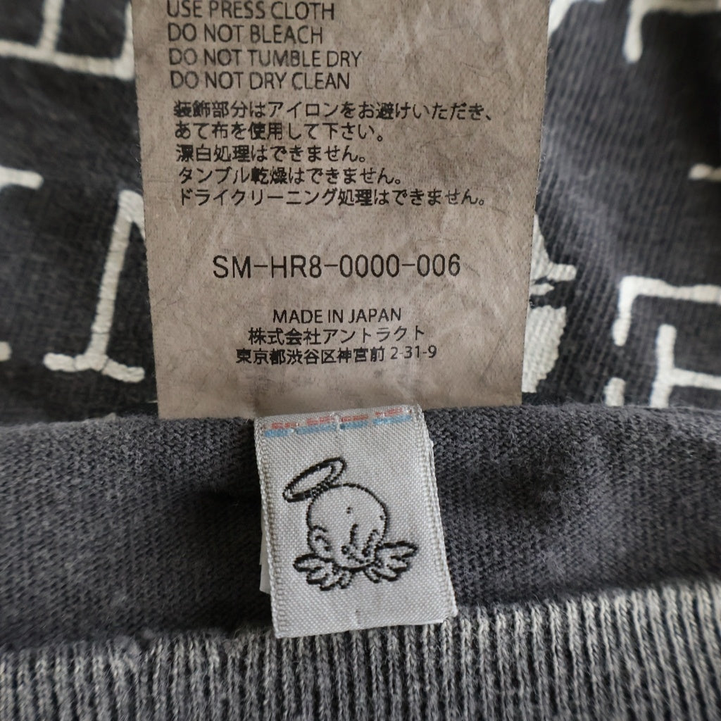 SAINT MICHAEL(セントマイケル) SS TEE HOPE SPRING ホープスプリング ヴィンテージ加工 クルーネック半袖Tシャツ カットソー グレー SM-HR8-0000-006