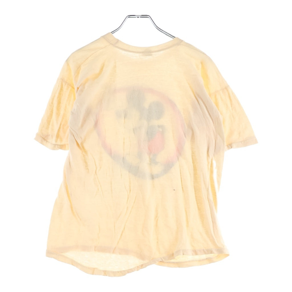 VINTAGE(ヴィンテージ) 70-80s VINTAGE Mickey Mouse ミッキーマウス フロントプリント半袖Tシャツ カットソー アイボリー