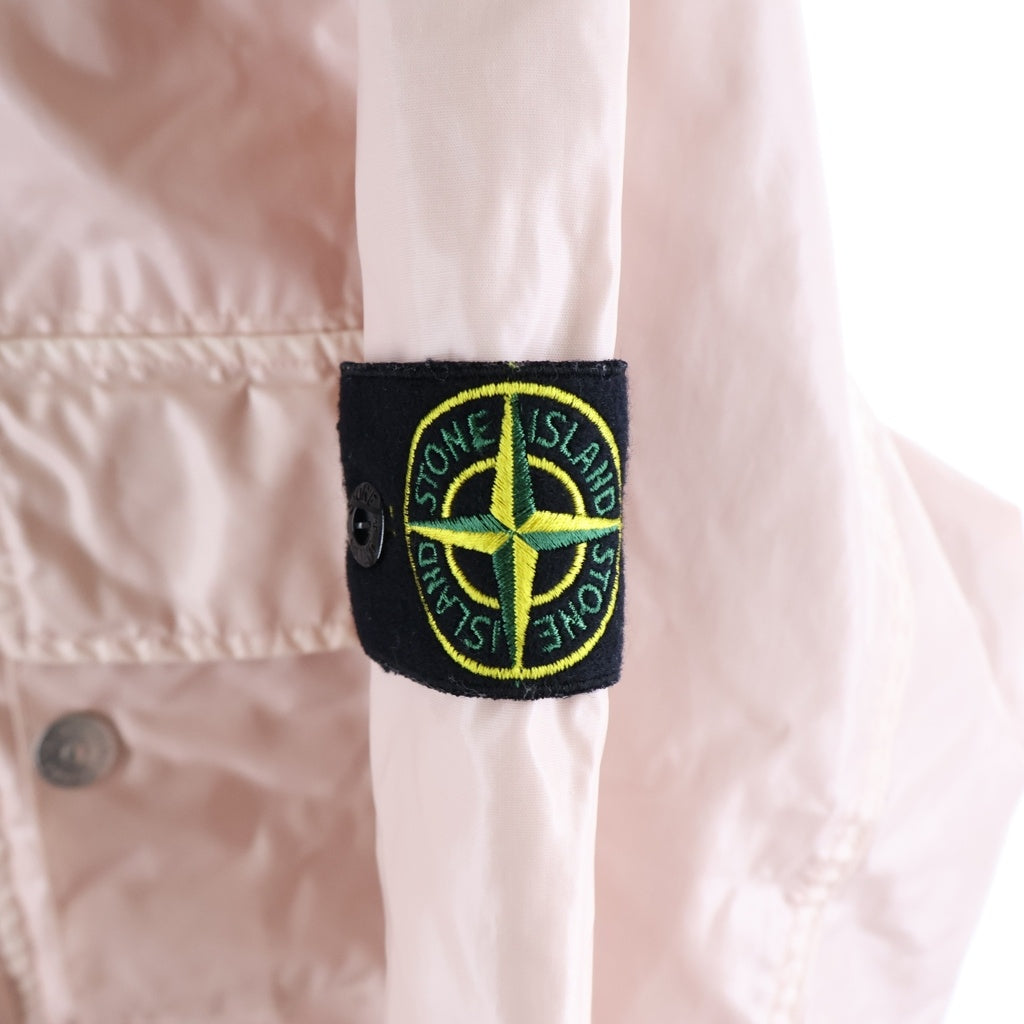 STONE ISLAND(ストーンアイランド) Mussola Gommata Jacket フラップポケット フーディー コーティングジャケット ピンク K1S154100062S0022