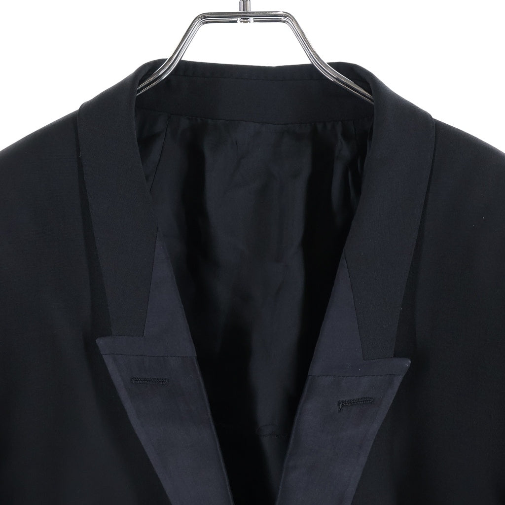 Rick Owens(リックオウエンス) 22SS SOFT BLAZER ピークドラペル 1B ソフト シングルテーラードジャケット ブレザー ブラック RU01B1733-ZLSC