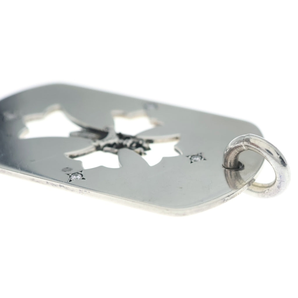 CHROME HEARTS(クロムハーツ) D TAG LRG FLE DAG AFTER 4P DIAフレア ダガー アフター 4Pダイヤ ラージ ドッグタグ ペンダントトップ シルバー