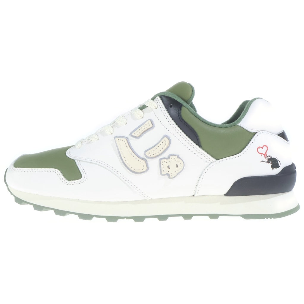 Sangacio(サンガッチョ) BONSAI BRANDALISED ボンサイ ブランダライズド ローカットスニーカー ホワイト/グリーン US10.5/28.5cm