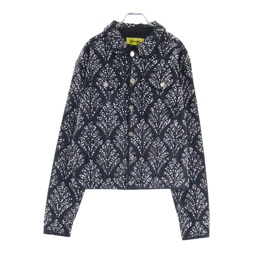 GUAPI(グアピ) Embellished Denim Jacket ラインストーン デニムジャケット ブラック