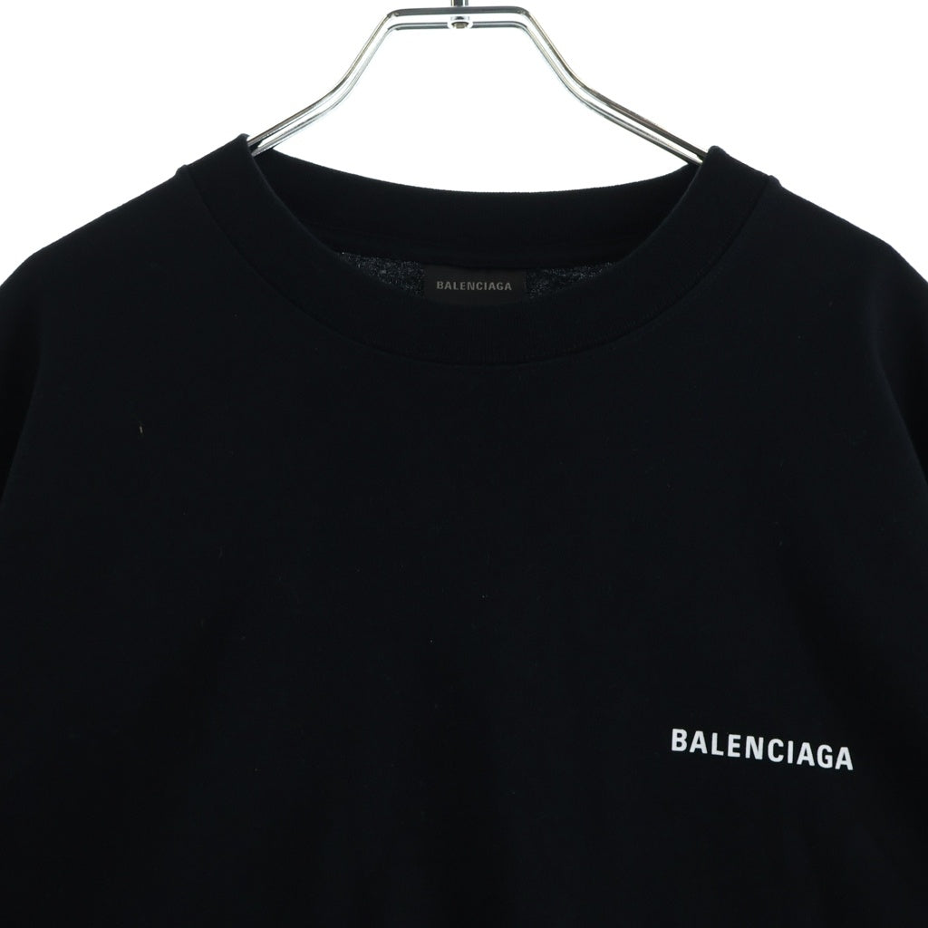 BALENCIAGA(バレンシアガ) 21SS UNISEX LOGO T-SHIRT ロゴプリント 半袖Tシャツ カットソー ブラック 612966 TIVG5