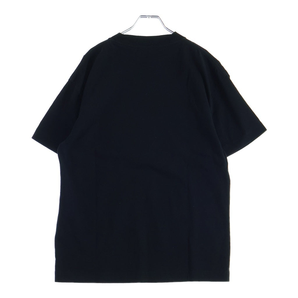 Palm Angels(パームエンジェルス) Burning Head スマイルグラフィック クルーネック半袖Tシャツカットソー ブラック PMAA001R21JER003