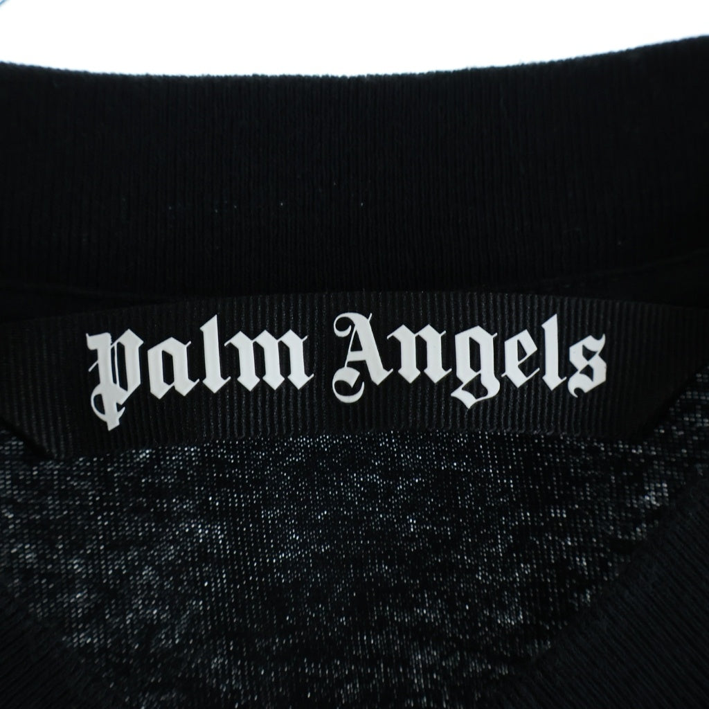 Palm Angels(パームエンジェルス) Burning Head スマイルグラフィック クルーネック半袖Tシャツカットソー ブラック PMAA001R21JER003