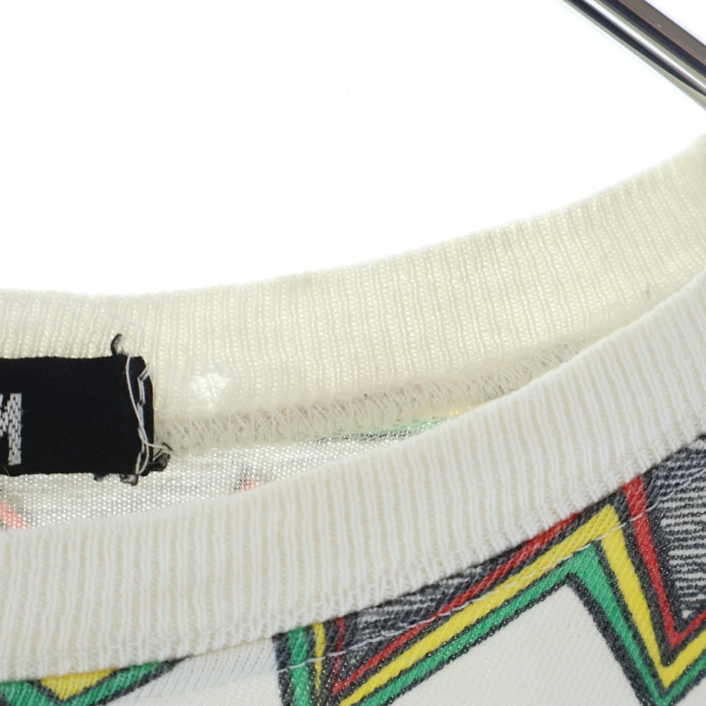STUSSY(ステューシー) 80S OLD REGGAE TOMTOM オールド レゲエ トムトム 総柄半袖Tシャツ カットソー ホワイト