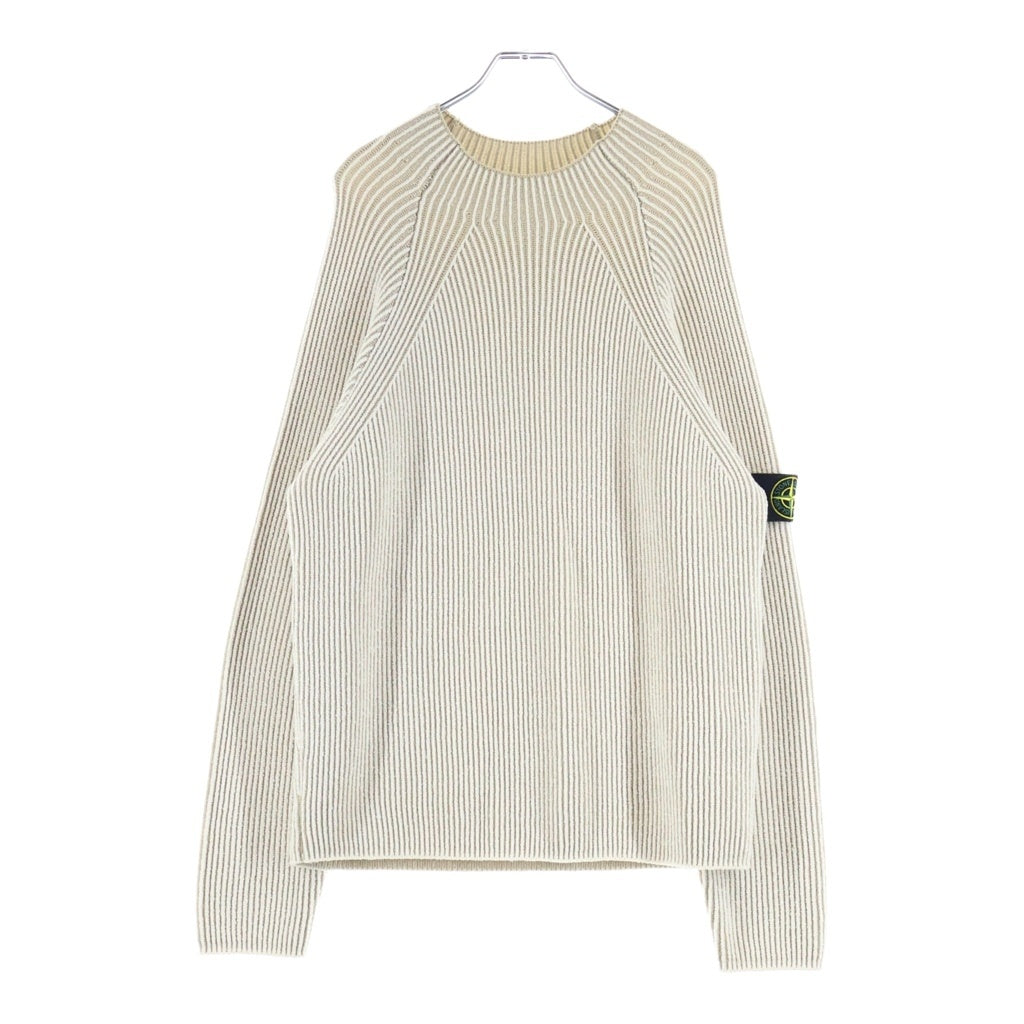 STONE ISLAND(ストーンアイランド) LOGO PATCH MOCK NECK JUMPER ロゴパッチ モックネック ジャンパー ニット アイボリー K2S155100023 S00L7