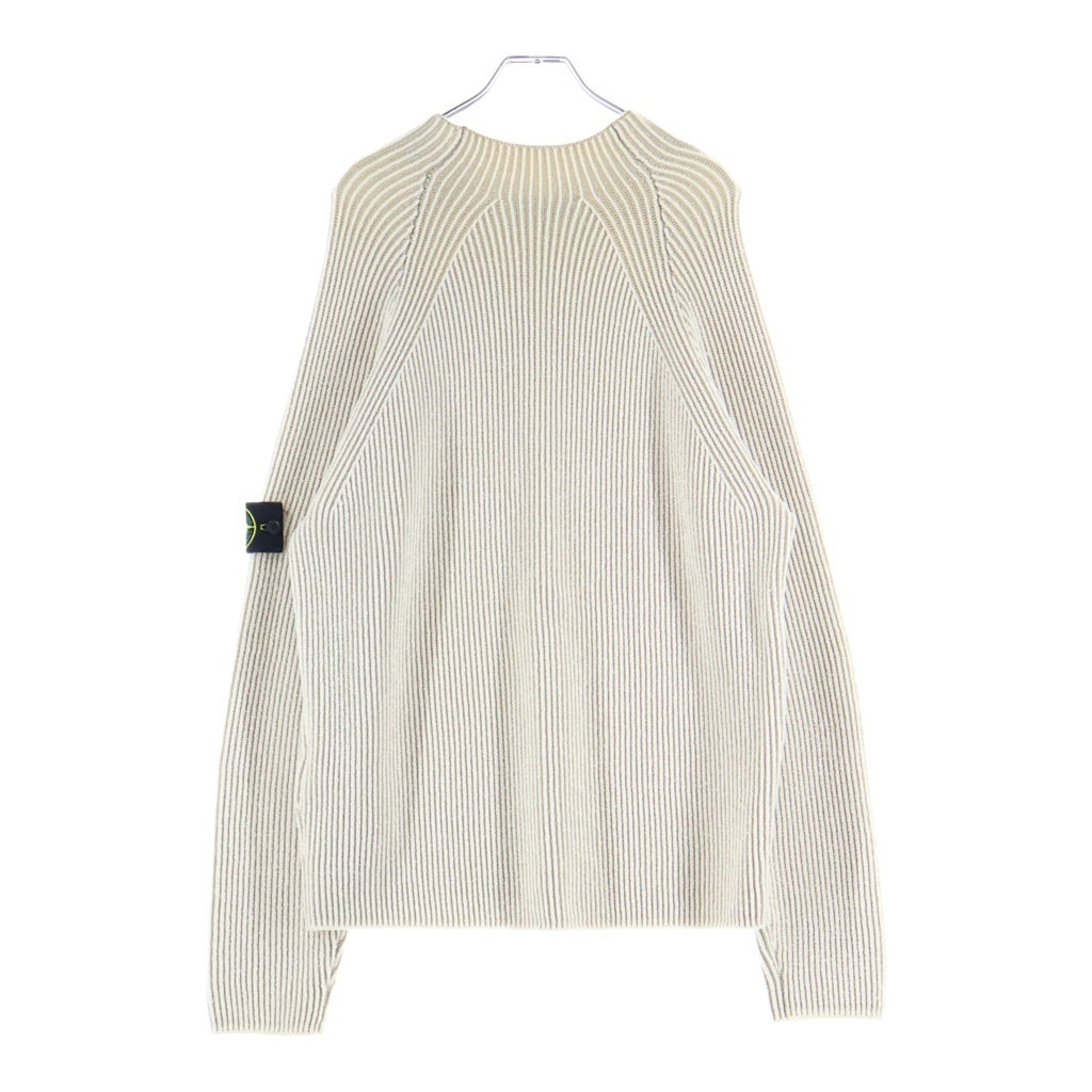 STONE ISLAND(ストーンアイランド) LOGO PATCH MOCK NECK JUMPER ロゴパッチ モックネック ジャンパー ニット アイボリー K2S155100023 S00L7