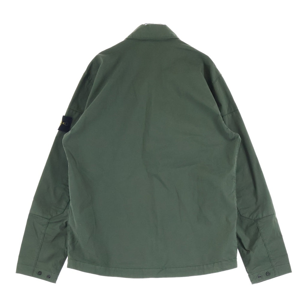 STONE ISLAND(ストーンアイランド) Cotton Twill Overshirt ロゴワッペン付き コットン ツイル オーバーシャツ カーキ 811511910