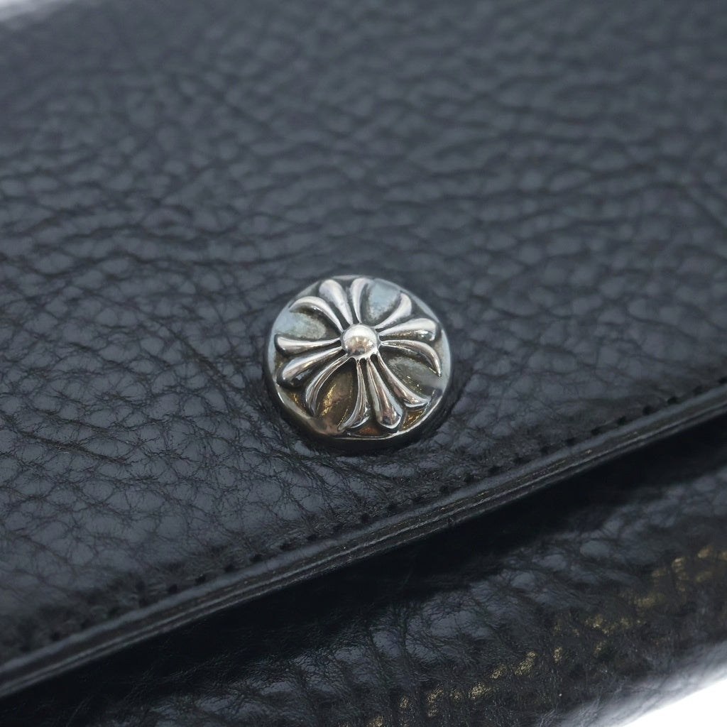 CHROME HEARTS(クロムハーツ) JUDY CROSS BALL ジュディ クロス ボール ボタン レザーウォレット 長財布 ブラック