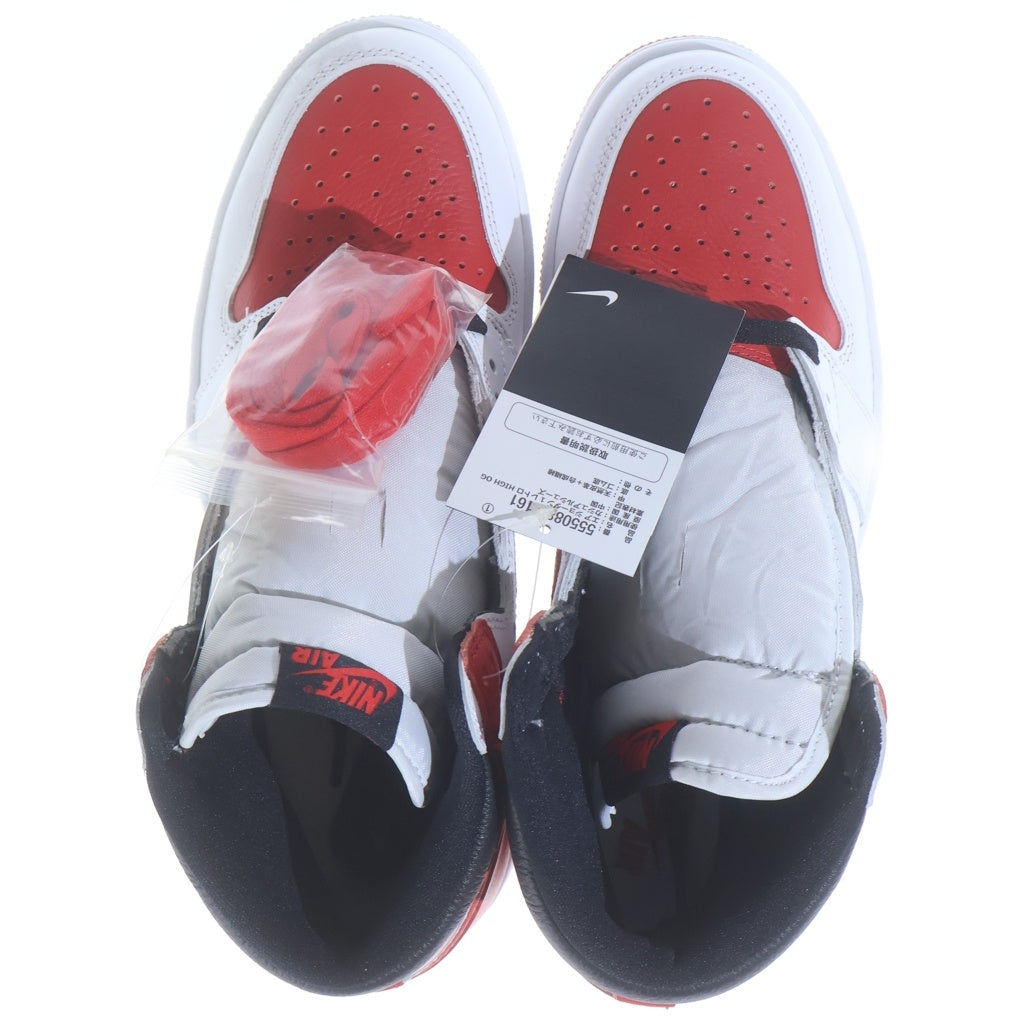 NIKE(ナイキ) AIR JORDAN HIGH OG HERITAGE エアジョーダン 1 ヘリテージ ハイカットスニーカー レッド/ホワイト US9.5/27.5cm 555088-161