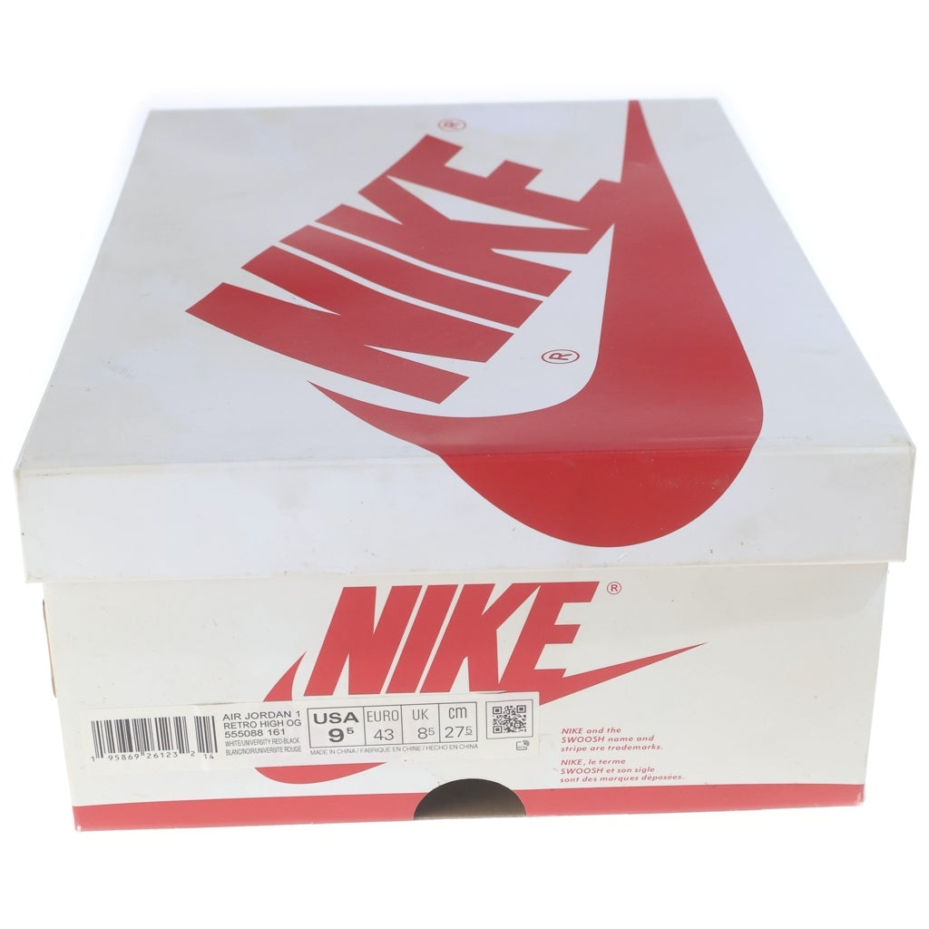 NIKE(ナイキ) AIR JORDAN HIGH OG HERITAGE エアジョーダン 1 ヘリテージ ハイカットスニーカー レッド/ホワイト US9.5/27.5cm 555088-161