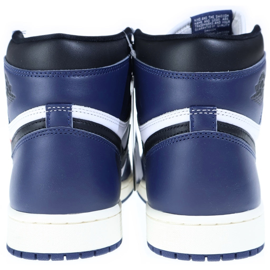 NIKE(ナイキ) AIR JORDAN 1 RETRO HIGH OG MIDNIGHT NAVY エアジョーダン1 レザーハイカットスニーカー ホワイト/ネイビー US9.5/27.5cm DZ5485-401