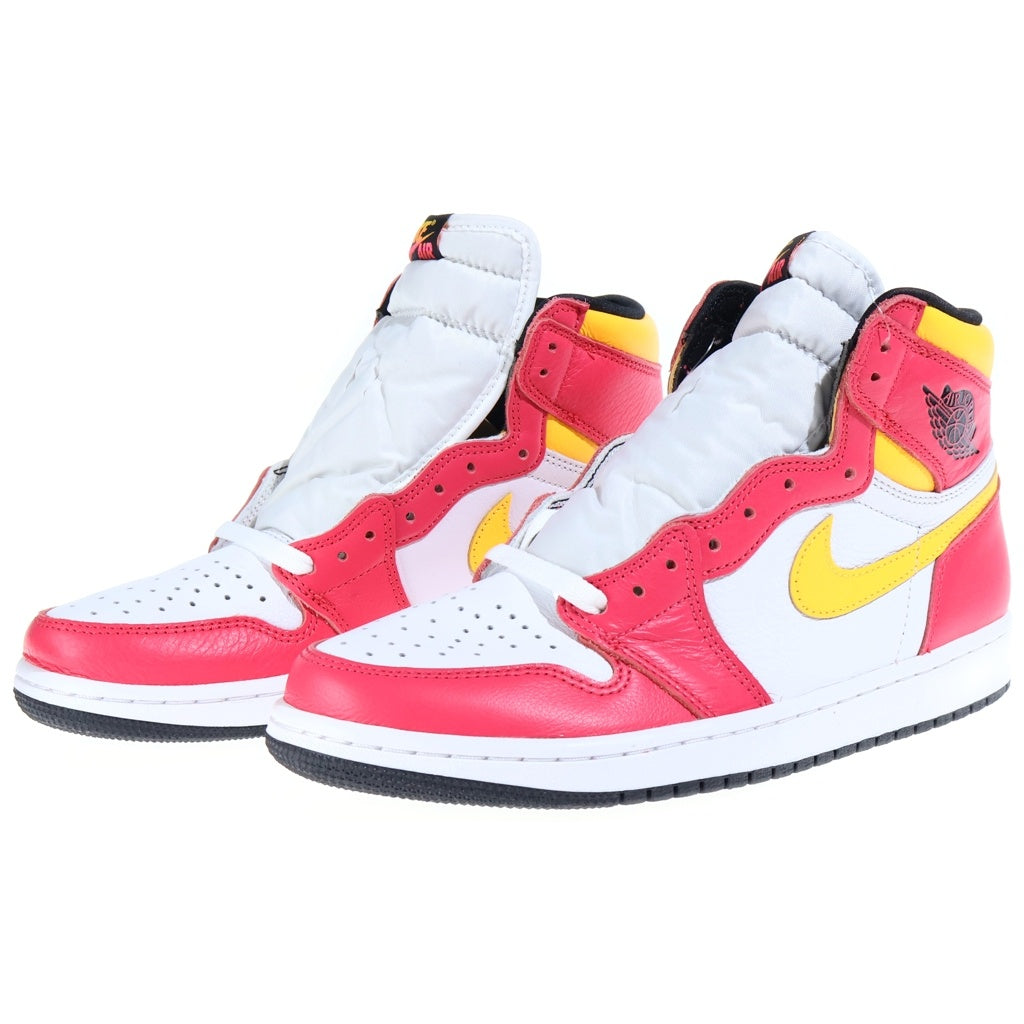 NIKE(ナイキ) AIR JORDAN RETRO HIGH OG エアジョーダン 1 レトロ ハイカットスニーカー レッド/イエロー US9.5/27.5cm 555088-603