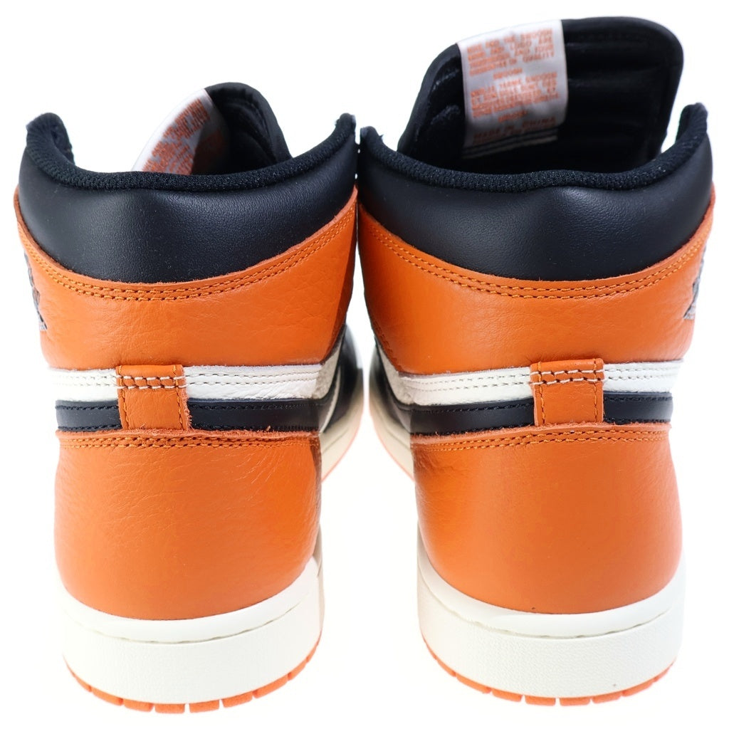 NIKE(ナイキ) AIR JORDAN 1 RETRO HIGH OG Shattered Backboard エアジョーダン1 レトロ シャッタードバックボード ハイカットスニーカー オレンジ/ブラック US9.5/27.5cm DZ5485-008