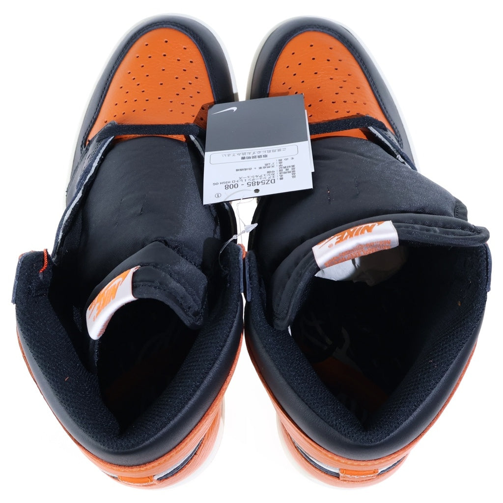 NIKE(ナイキ) AIR JORDAN 1 RETRO HIGH OG Shattered Backboard エアジョーダン1 レトロ シャッタードバックボード ハイカットスニーカー オレンジ/ブラック US9.5/27.5cm DZ5485-008