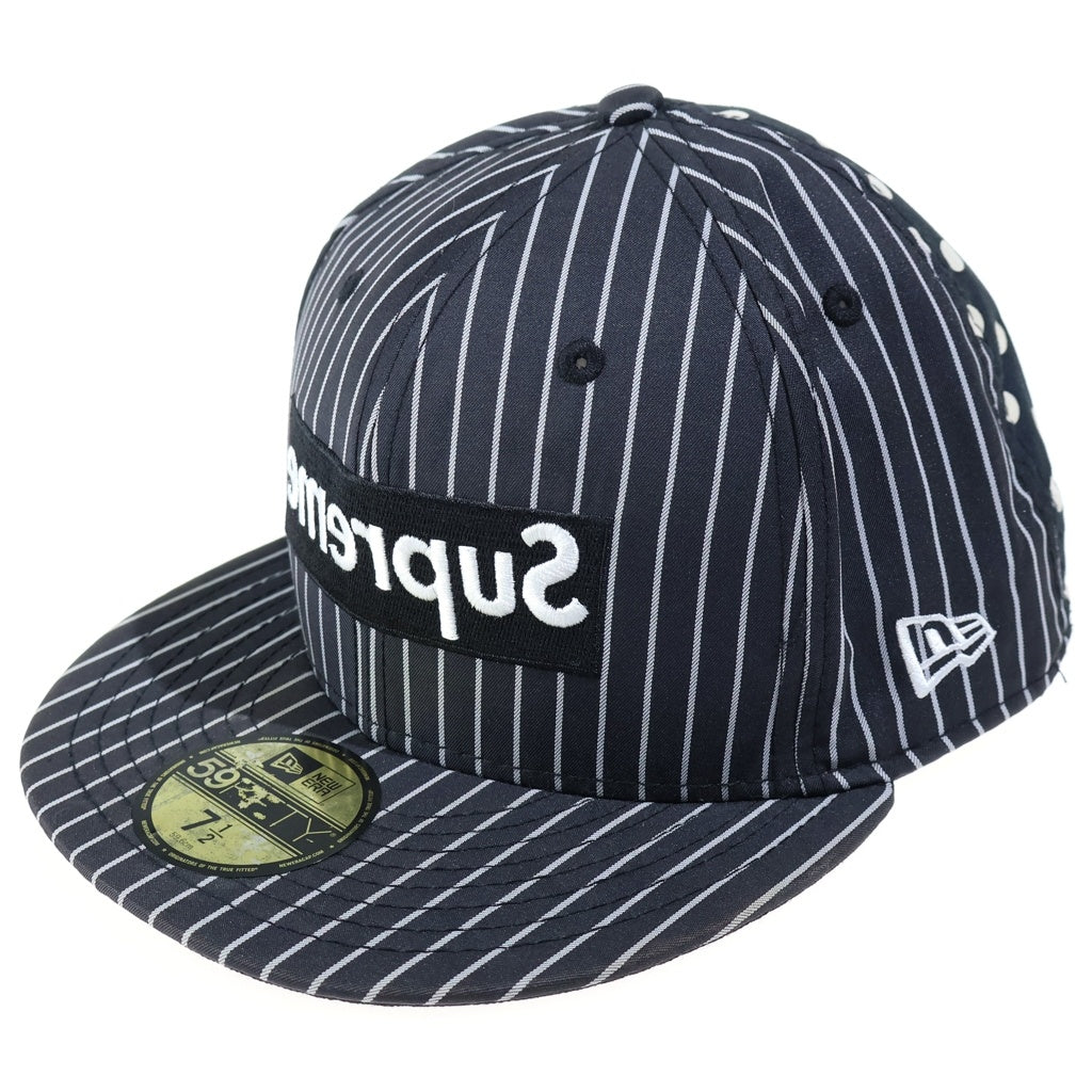 SUPREME(シュプリーム) 14SS ×COMME des GARCONS SHIRT x NEW ERA Boxlogo Cap コムデギャルソン ニューエラ ボックスロゴ ベースボールキャップ ブラック