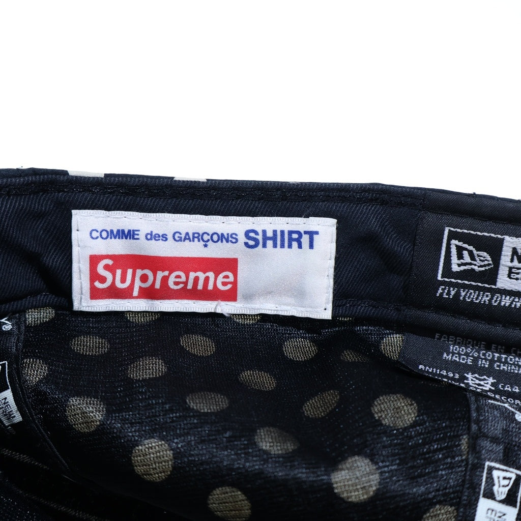 SUPREME(シュプリーム) 14SS ×COMME des GARCONS SHIRT x NEW ERA Boxlogo Cap コムデギャルソン ニューエラ ボックスロゴ ベースボールキャップ ブラック