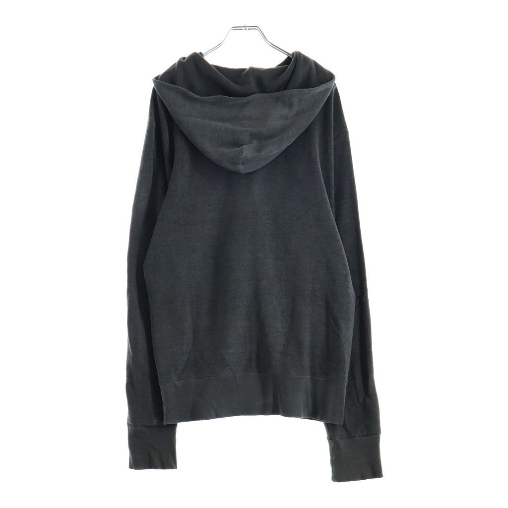Yohji Yamamoto POUR HOMME(ヨウジヤマモト プールオム) 21SS damaged vintage style hoodie ヴィンテージ加工 ジップアップパーカー グレー HD-T40-080