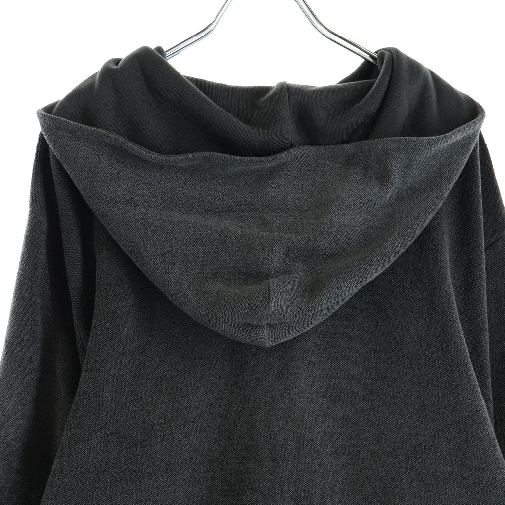 Yohji Yamamoto POUR HOMME(ヨウジヤマモト プールオム) 21SS damaged vintage style hoodie ヴィンテージ加工 ジップアップパーカー グレー HD-T40-080