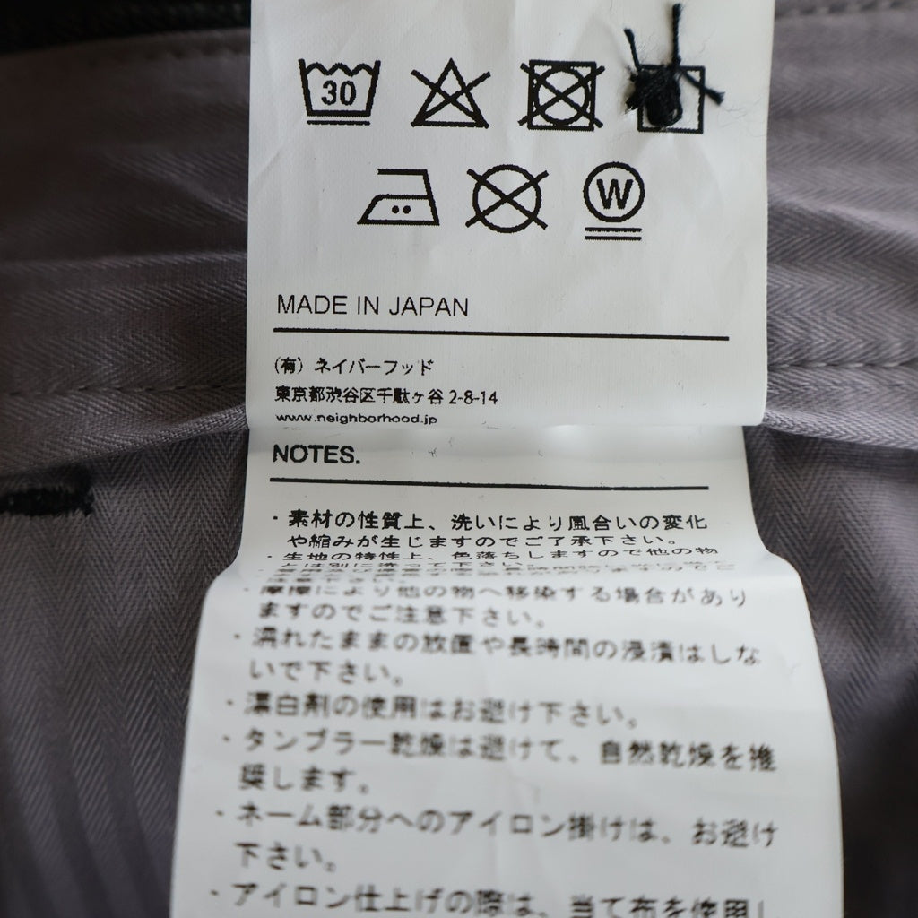 NEIGHBORHOOD(ネイバーフッド) 21SS ANKLE-D / C-PT アンクルカット 1タック 11オンス デニムパンツ インディゴグレー 211BENH-PTM04