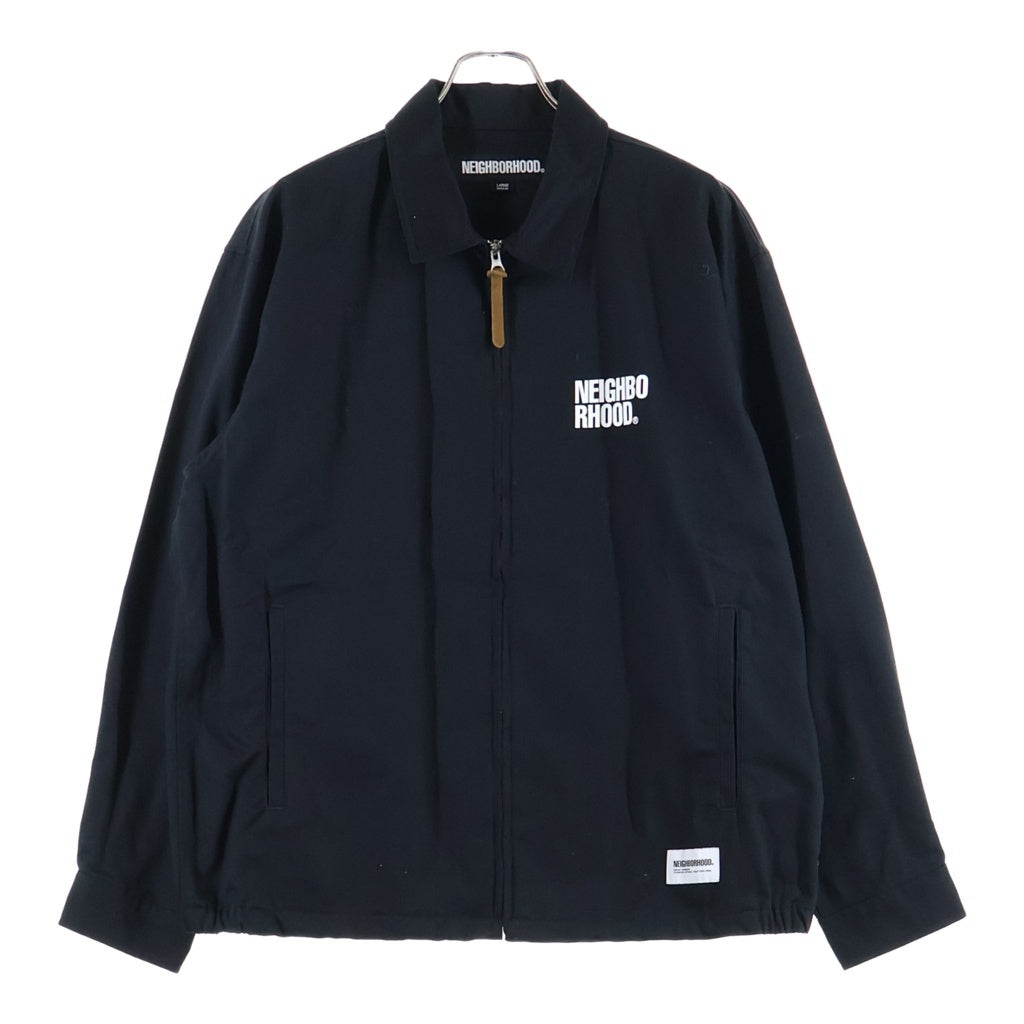 NEIGHBORHOOD(ネイバーフッド) 23AW ZIP WORK JACKET バックロゴ ジップアップ ワークジャケット ブラック 232TSNH-JKM07