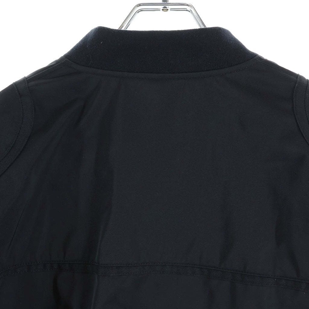 NEIGHBORHOOD(ネイバーフッド) 24SS SOLID RACING JACKET ソリッド 裏地キルティング ジップアップ レーシングジャケット ブルゾン ブラック 241SNH-JKM01S