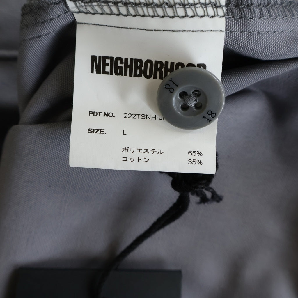 NEIGHBORHOOD(ネイバーフッド) 22AW FRONT ZP JK.EC バックロゴ ジップアップ ワークジャケット グレー 222TSNH-JKM03